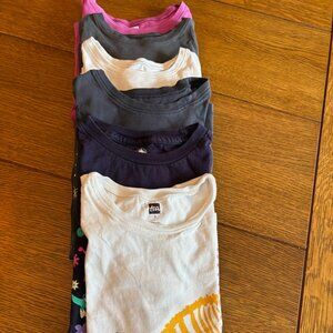 Tea Collection tees (5) plus Encanto tee; 4 long/2 short sleeve; sz 8 and 1 sz 7